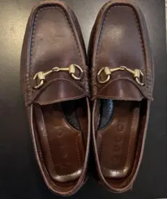 GUCCI ローファー ブラウン 40E - メルカリ