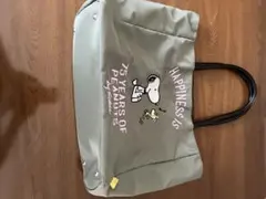 PEANUTS 75周年記念 トートバッグ カーキ