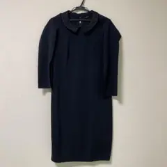 ドゥロワー 16Gバックジップクルーネックニット コットン ケープカラー