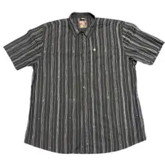 Volcom ストライプ柄 半袖シャツ ブラック XXLのサムネイル