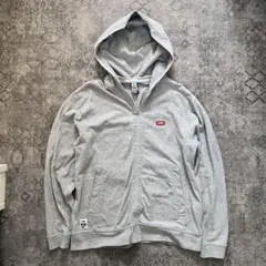 【CHUMS】ジップパーカー スウェット 無地 刺繍 ロゴ 美品 フード