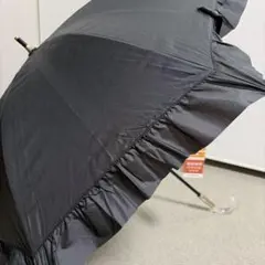 ジルスチュアート　日傘　傘フリル　晴雨兼用パラソル　黒のサムネイル