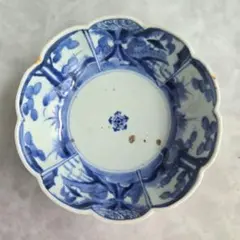 江戸中期 藍柿右エ門 花唐草長皿 A w約21㎝ 東S8-0627① - メルカリ