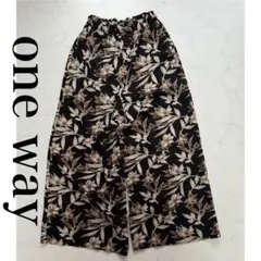 oneway ワンウェイ　シースルー　シアー　パンツ　ズボン　黒　柄