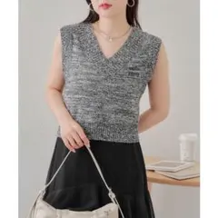 【値下げ不可】chico 胸刺繍メランジベスト