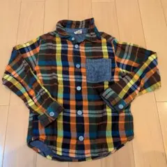 JUNK STORE　ジャンクストアー　 チェック柄長袖シャツ 　130cm