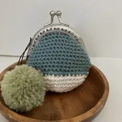 ハンドメイド がま口 かぎ針編み