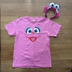 セサミストリート アビー ピンク Tシャツ 半袖 カチューシャ USJのサムネイル