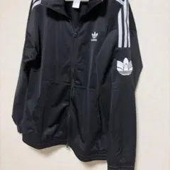 adidas ブラック ジャージ ジップアップ