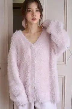 ジェラートピケ　ラビットモコカーディガン　ピンク　新品未開封