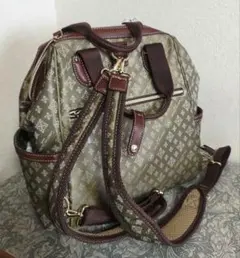 【新品未使用タグ付】Christian Oulivier 総柄モノグラムリュック