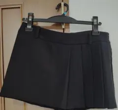 ZARA　ザラ　ブラック プリーツ ショートパンツ　ミニスカート　スコート　S
