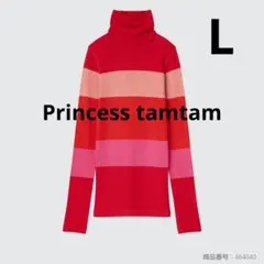 【ユニクロ×プリンセスタムタム】ヒートテックシームレスリブタートルネックT L