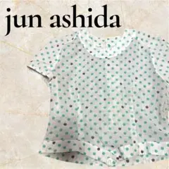 jun ashida 半袖ブラウス リンゴ柄 シースルー レディース 11号のサムネイル