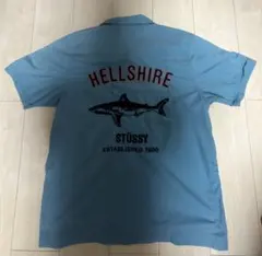 Stussy HELLSHIRE シャーク 半袖シャツ ブルー M Stussy HELLSHIRE シャーク 半袖シャツ ブルー M - メルカリ