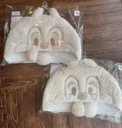 ディズニー　チップとデール　ファンキャップ　帽子　50cm モコモコ