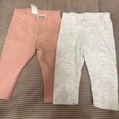H&M ベビーレギンス 2枚セット ピンク グレー