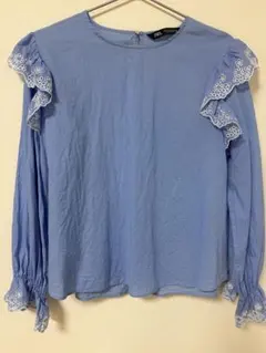 ZARA ☆ レースフリルブラウス
