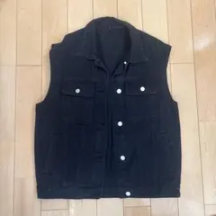 ブラックデニムジャケットGジャン　カバーオール