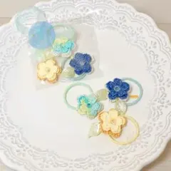 お花の髪留めセット　子供用