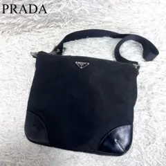 【良品】PRADA プラダ　テスートナイロン　ショルダーバッグ　三角ロゴ