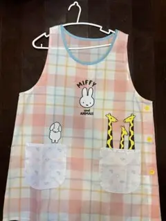 ミッフィー チェック柄エプロン