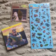 新品　トイストーリー　メモ帳&ステッカー&クリアシール