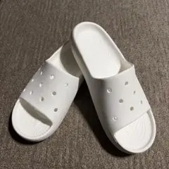 Crocs ホワイト スライドサンダル　28cm