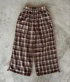 check pajama pants cityboy baggy 極太 - メルカリ