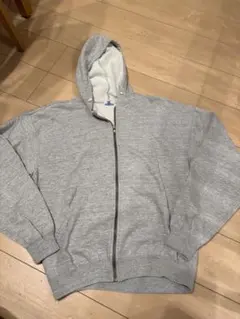 Champion 90sフルジップ グレー パーカー L