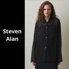 Steven Alan シアー 長袖シャツ ブラックのサムネイル