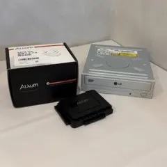 【ほぼ新品】GDR-8164B DVDドライブ&SATA→USB変換アダプタ