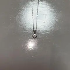 4℃ Pt850 ダイヤモンド ネックレス プラチナ 美品のサムネイル