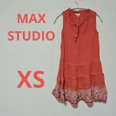 MAX STUDIO ノースリーブワンピース XS オレンジ