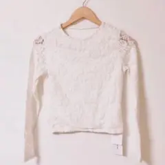 WEGO ブラウニー 総レース長袖ニットカットソー 新品