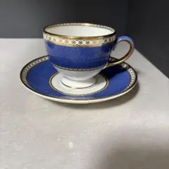 2897【美しい絶品】カップ＆ソーサー コバルト ブルー 英国製 陶器 青