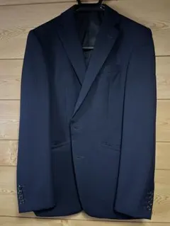 スーツセレクト　ビジネススーツ ダークブルー ストライプ 2ボタン