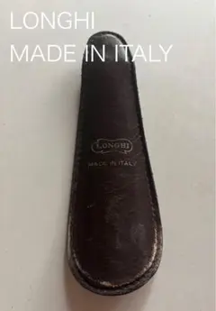LONGHI Made in Italyビンテージ革製ミニ靴べらイタリア製傷あり