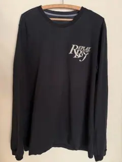REPLAY 長袖Tシャツ ブラック ロゴプリントXLのサムネイル