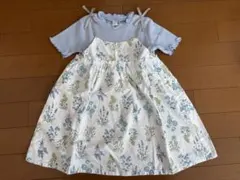 apres les cours 花柄ドッキングワンピース 90cm
