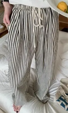 ストライプ パンツ アイボリー