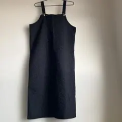 ブラックノースリーブサロペット