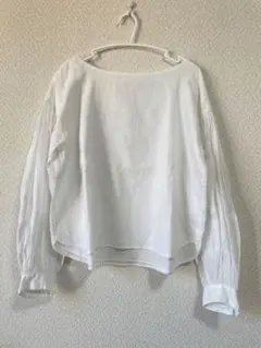 アーバンリサーチドアーズ　バルーンスリーブプルオーバー　ブラウス　ホワイト