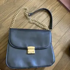BROWNY ブラックレザー ショルダーバッグのサムネイル