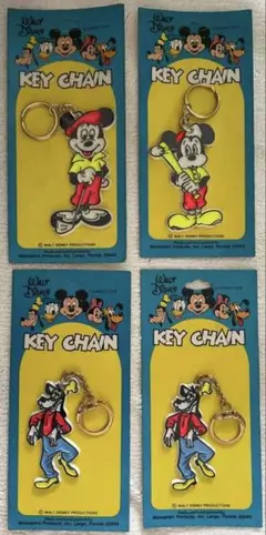 ディズニー キーホルダー 昭和レトロ ヴィンテージ ミッキー 未開封 