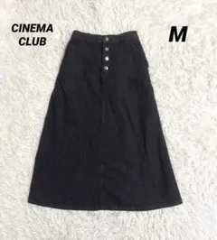 《CINEMA CLUB》ブラック　デニムロングスカート　ノームコア　カジュアル