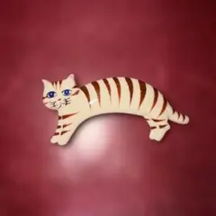 【昭和レトロ】ネコ バレッタ（一点物）