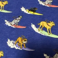 サーフィン犬柄 プリント生地 ハンドメイド素材