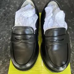 kids 子供用　黒 レザー ローファー 17センチ