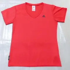 adidas Vネック Tシャツ O 明るいレッド climalite